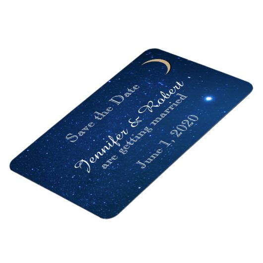 Starry Night Wedding Save the Date Magnet (Linke Seite)