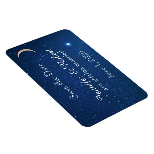 Starry Night Wedding Save the Date Magnet (Rechte Seite)
