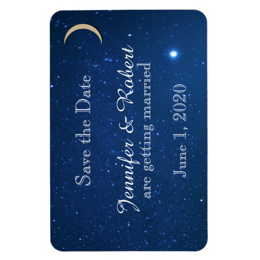 Starry Night Wedding Save the Date Magnet (Vertikal)