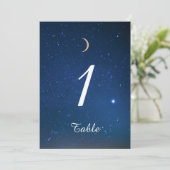 Starry Night Wedding Tischnummer (Stehend Vorderseite)
