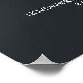 Starry Night Wedding Welcome Sign Poster (Ecke)