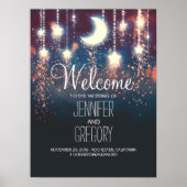 Starry Night Wedding Welcome Sign Poster (Vorne)