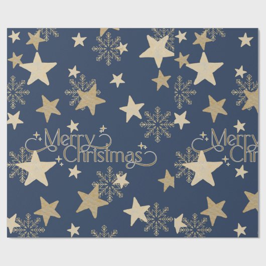 Starry Night Weihnachten Geschenkpapier (Flach)