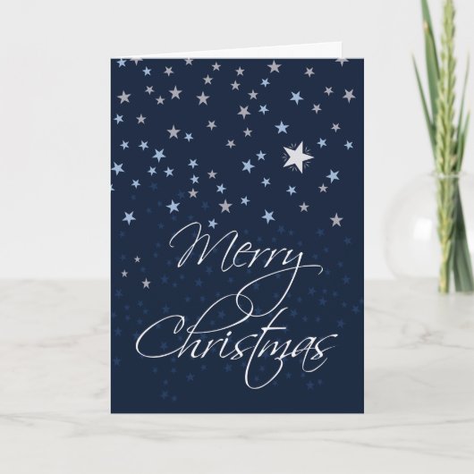 Starry Night Weihnachten Karte (Vorderseite)