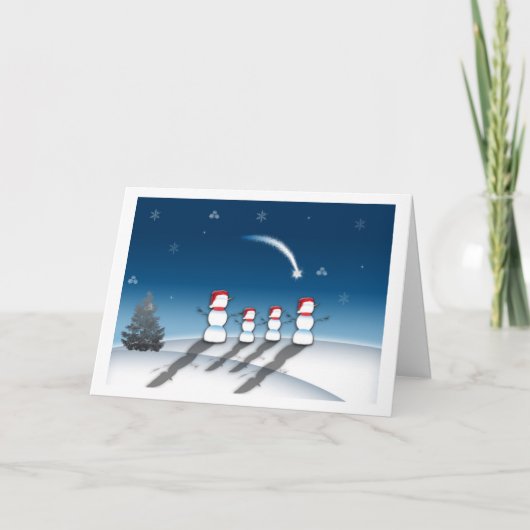Starry Night Weihnachtskarte Feiertagskarte (Vorderseite)