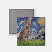 Starry Night - Weimaraner (Z) Magnet (Vorderseite/Rückseite)