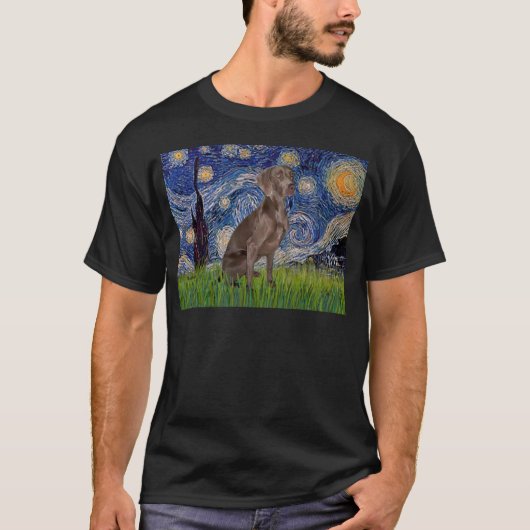Starry Night - Weimaraner (Z) T-Shirt (Vorderseite)