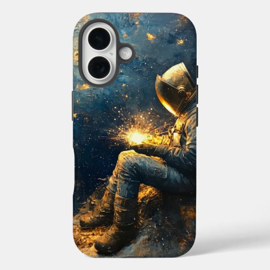 Starry Night Welder - Kosmische Schweißkunst Case-Mate iPhone Hülle (Rückseite)