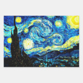Starry Night, weltberühmte van Gogh Art Geschenkpapier Set (Vorderseite 2)
