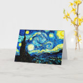 Starry Night, weltberühmtes Bild von van Gogh Karte (Gelbe Blume)