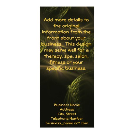 Starry Night Werbekarte (Hinten)