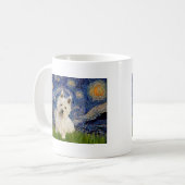 Starry Night - Westie 1 Kaffeetasse (Vorderseite Links)
