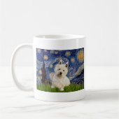 Starry Night - Westie 1 Kaffeetasse (Links)