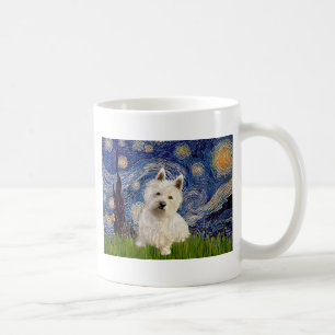 Starry Night - Westie 1 Kaffeetasse