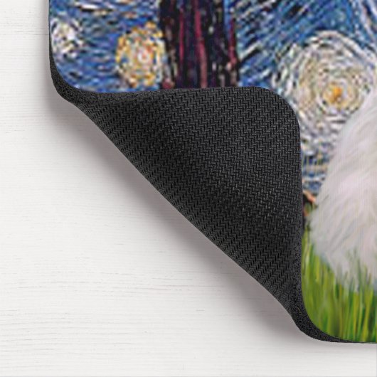 Starry Night - Westie 2 Mousepad (Ecke)