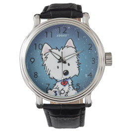 Starry Night Westie Watch Armbanduhr