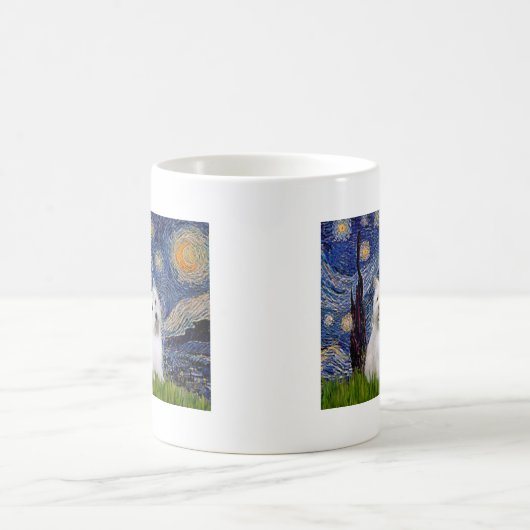 Starry Night - Westies (zwei) Kaffeetasse (Mittel)