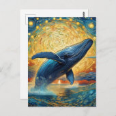 Starry Night Whale Postkarte (Vorne/Hinten)