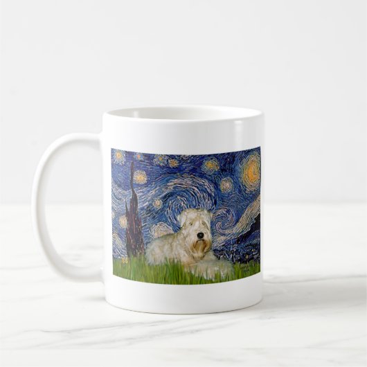 Starry Night - Wheaten Terrier 1 Kaffeetasse (Links)
