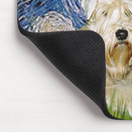 Starry Night - Wheaten Terrier 1 Mousepad (Ecke)