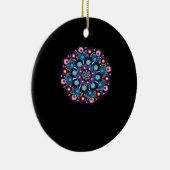Starry Night Whimsigoth Dot Mandala Keramik Ornament (Rechts)