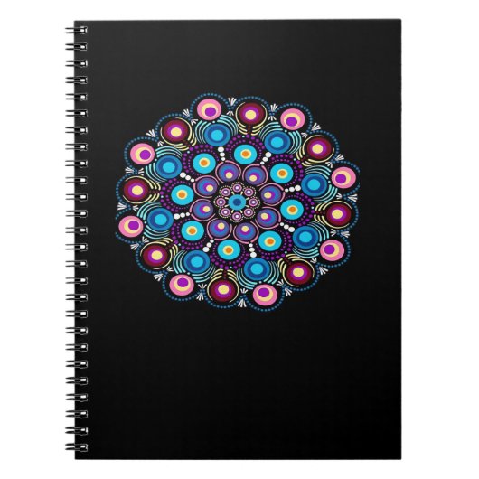 Starry Night Whimsigoth Dot Mandala Notizblock (Vorderseite)
