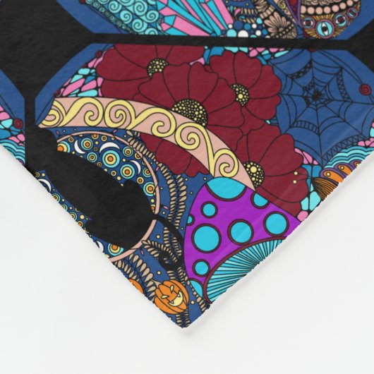 Starry Night Whimsigoth Tangle Diamant Tile Fleecedecke (Ecke)