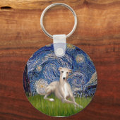 Starry Night - Whippet #2 Schlüsselanhänger (Vorderseite)