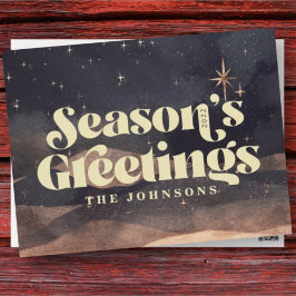 Starry Night Winter Sky Modernes Elegantes Design Feiertagspostkarte