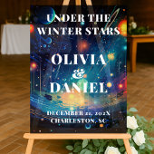 Starry Night Winter Wedding Willkommen Acrylschild