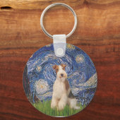 Starry Night - Wire Fox Terrier 3 Schlüsselanhänger (Vorderseite)