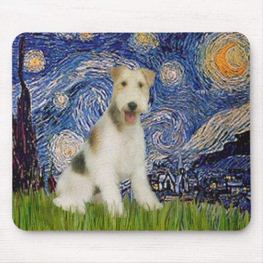 Starry Night - Wire Fox Terrier (M) Mousepad (Vorne)