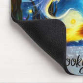 Starry Night Witchy Halloween Design Mousepad (Ecke)