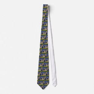 Starry Night - Zwei deutsche Hirten Krawatte