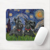 Starry Night - Zwei schottische Terrier Mousepad (Mit Mouse)