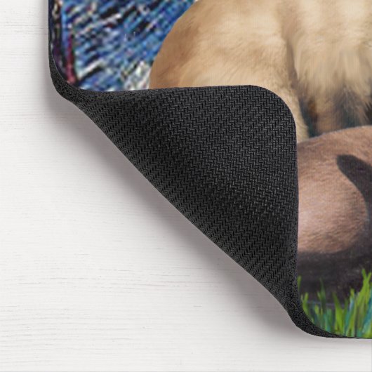 Starry Night - Zwei Siamkatzen (Choc Pt. Mousepad (Ecke)