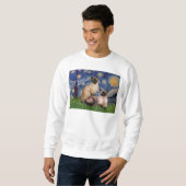 Starry Night - Zwei Siamkatzen (Choc Pt. Sweatshirt (Vorne ganz)