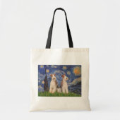 Starry Night - Zwei Wire Fox Terrier Tragetasche (Vorne)