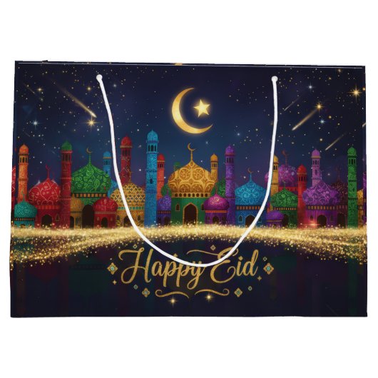 Starry Nights Eid Große Geschenktüte (Rückseite)