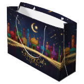 Starry Nights Eid Große Geschenktüte (Rückseite Schrägansicht)