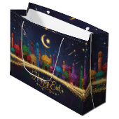 Starry Nights Eid Große Geschenktüte (Vorderseite Schrägansicht)