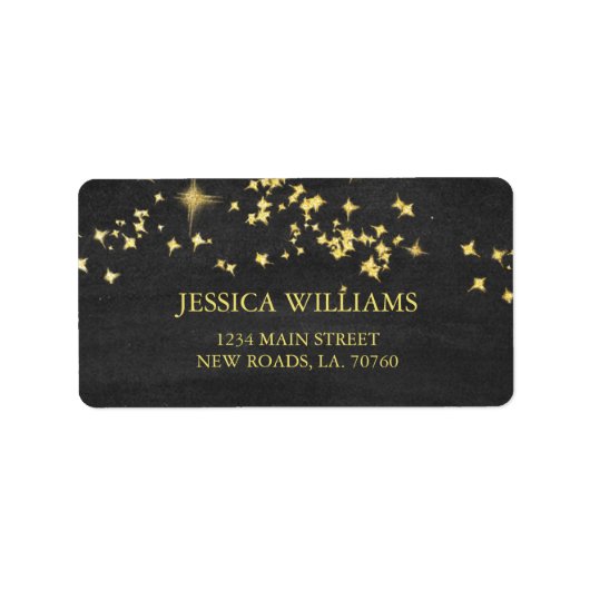 Starry Nights Mailing Labels Adressaufkleber (Vorne)