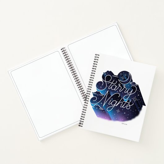 Starry Nights Sketchbook / Leere / 8.5x11 Notizblock (Innenseite)