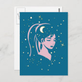 Starry nite postkarte (Vorne/Hinten)