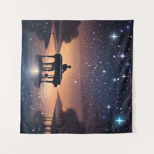 Starry Nocturne #1 Wandteppich (Vorderseite (Horizontal))