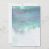 Starry Northern Lights Mountain Sky Wedding Einladung (Rückseite)