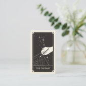 Starry Notary Tarot Writer Business Card Visitenkarte (Stehend Vorderseite)