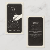 Starry Notary Tarot Writer Business Card Visitenkarte (Vorne/Hinten)