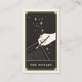 Starry Notary Tarot Writer Business Card Visitenkarte