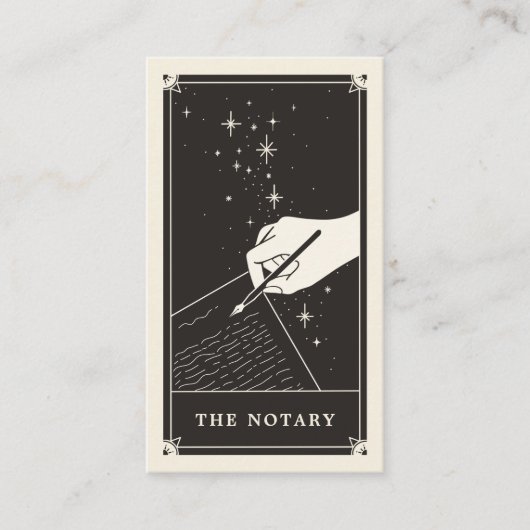 Starry Notary Tarot Writer Business Card Visitenkarte (Vorderseite)